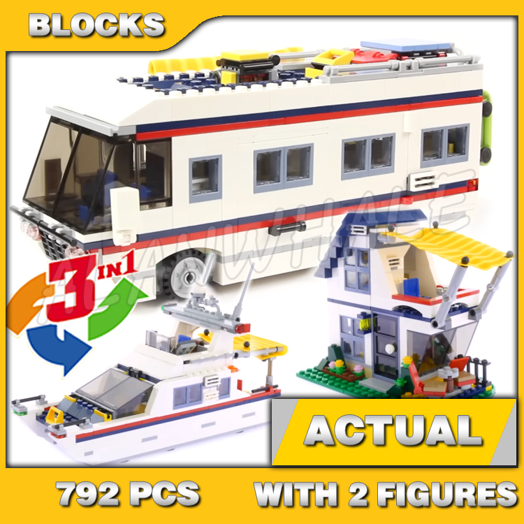 Model Kit Yacht - 792 قطعة 3in1 الإبداعية عطلة المهرب